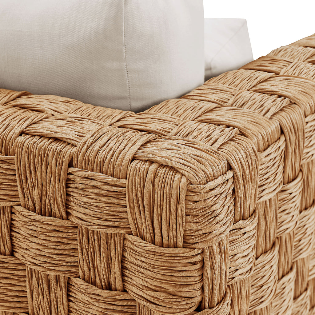 Steffen Outdoor Wicker Rattan Armchair