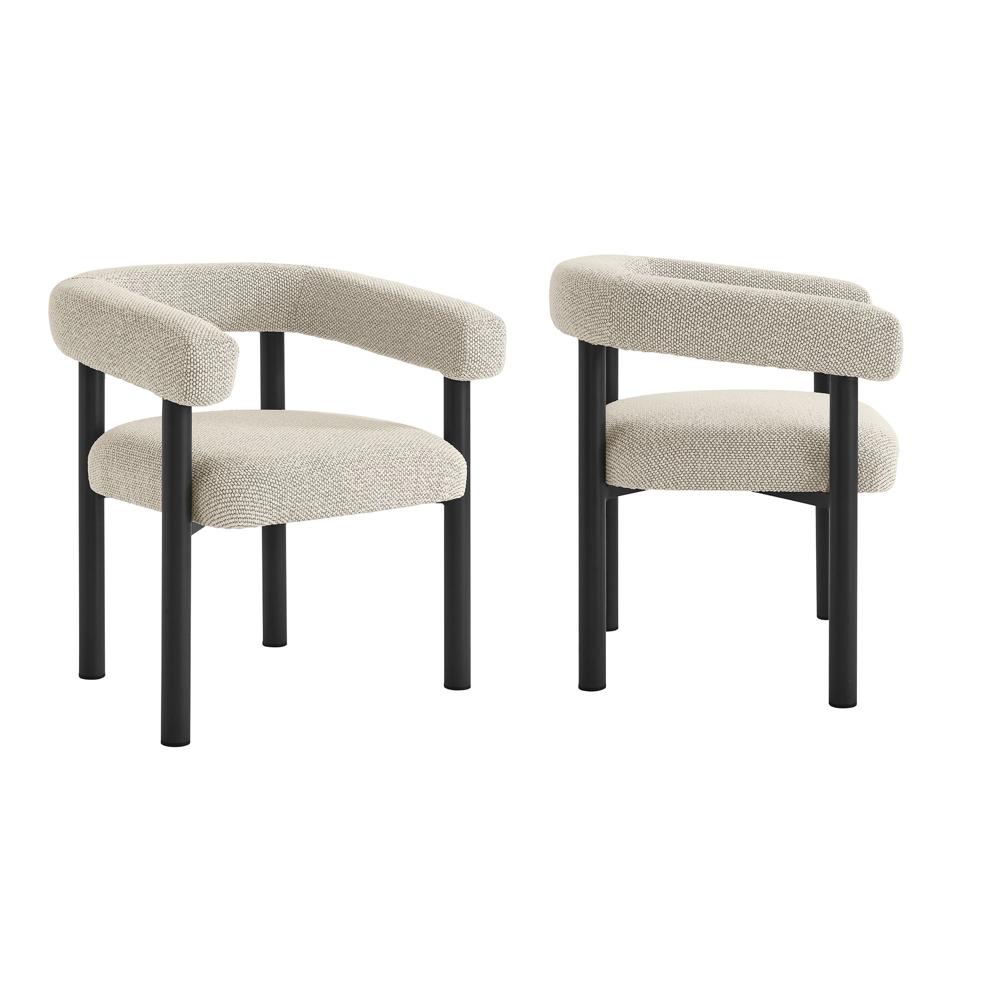 Naveen Outdoor Aluminum Dining Armchairs Set of 2