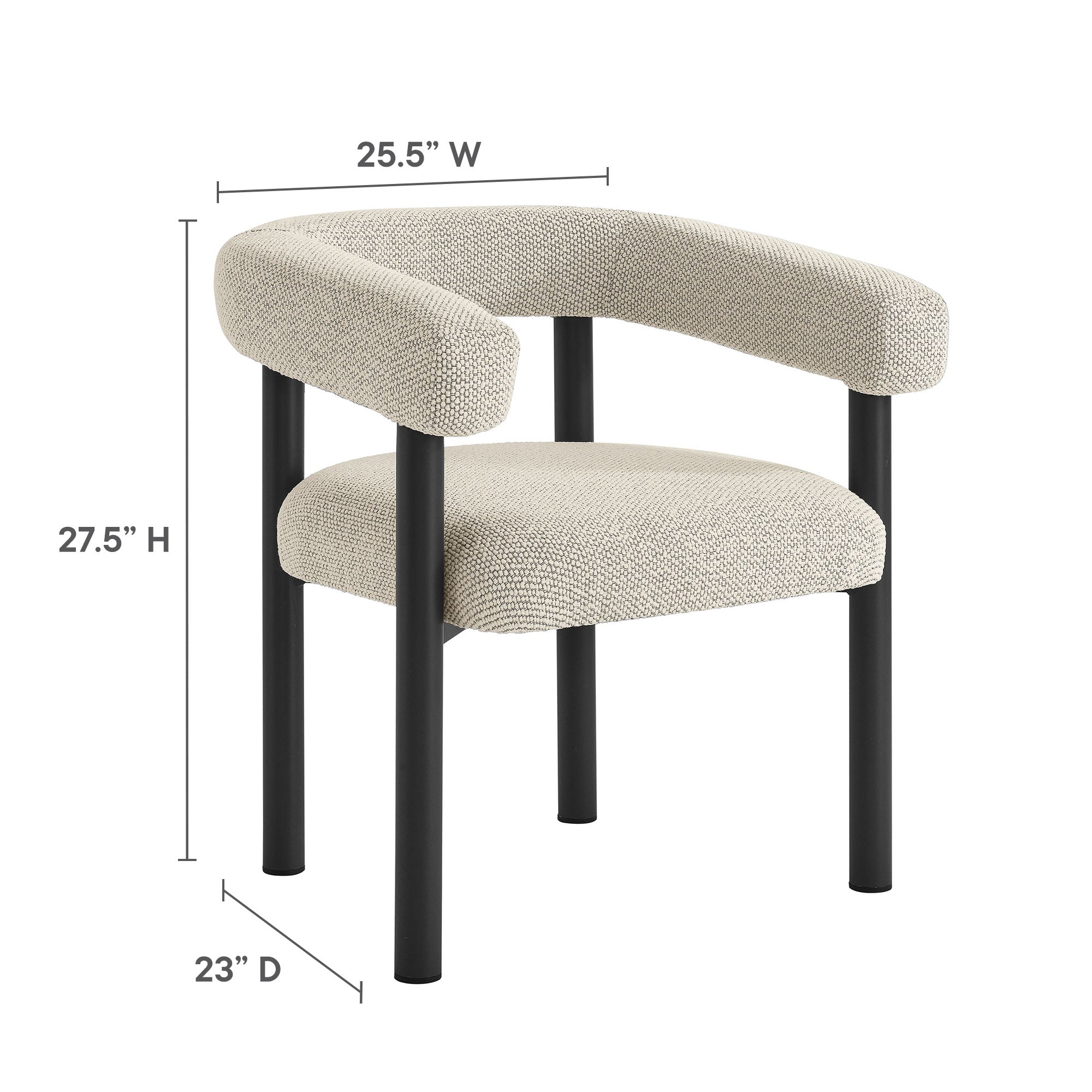 Naveen Outdoor Aluminum Dining Armchairs Set of 2