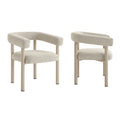 Naveen Outdoor Aluminum Dining Armchairs Set of 2