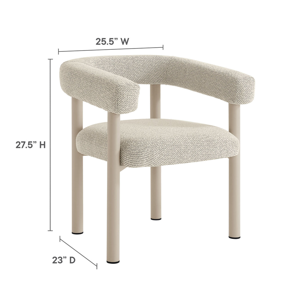 Naveen Outdoor Aluminum Dining Armchairs Set of 2