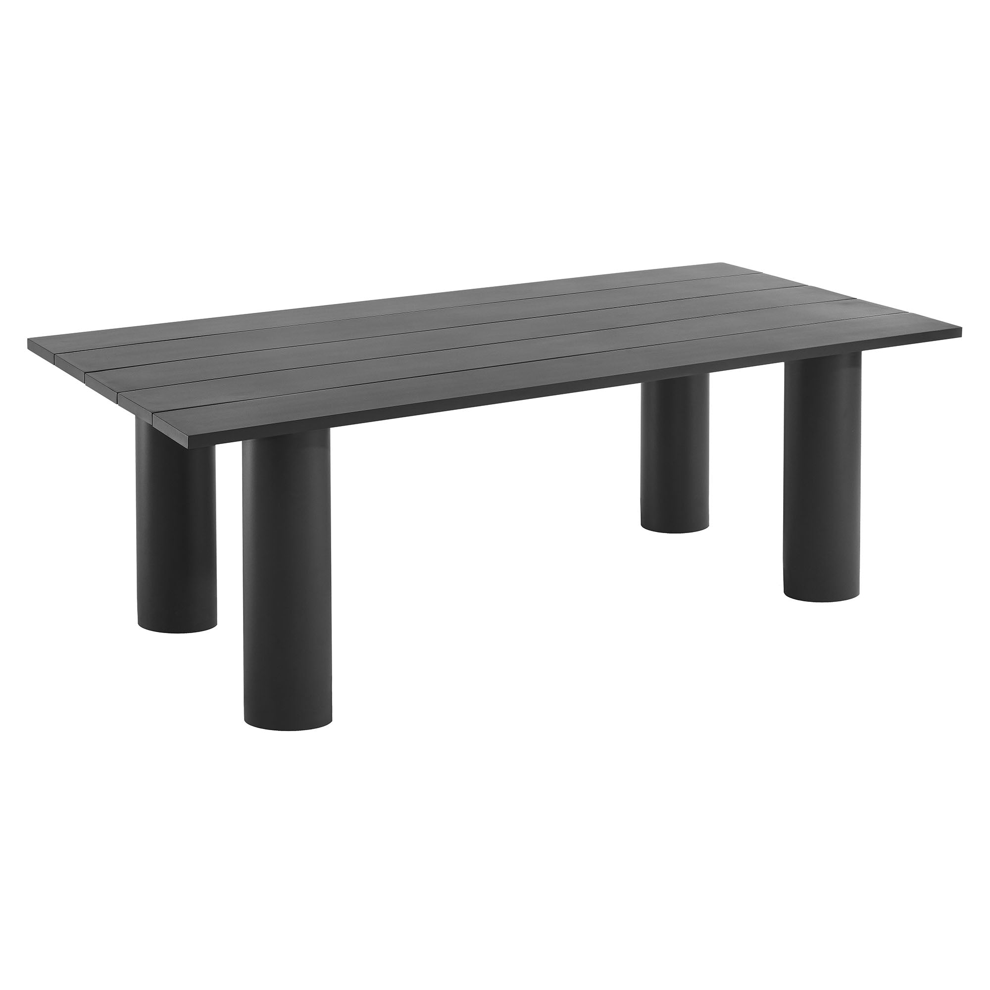 Naveen Outdoor 87 Inch Rectangular Aluminum Dining Table