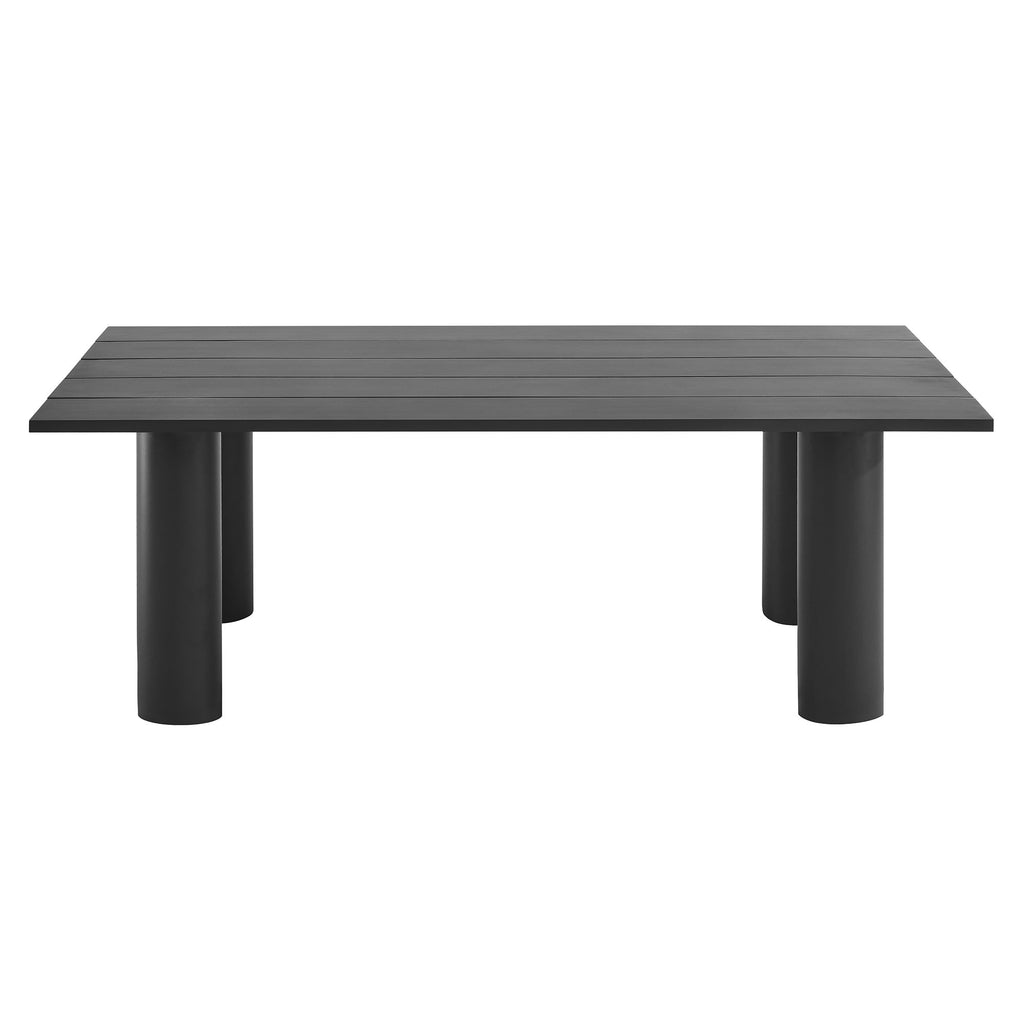 Naveen Outdoor 87 Inch Rectangular Aluminum Dining Table