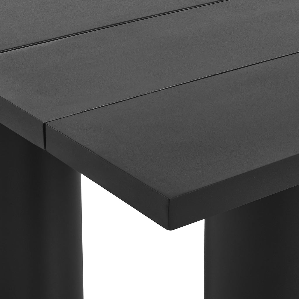 Naveen Outdoor 87 Inch Rectangular Aluminum Dining Table