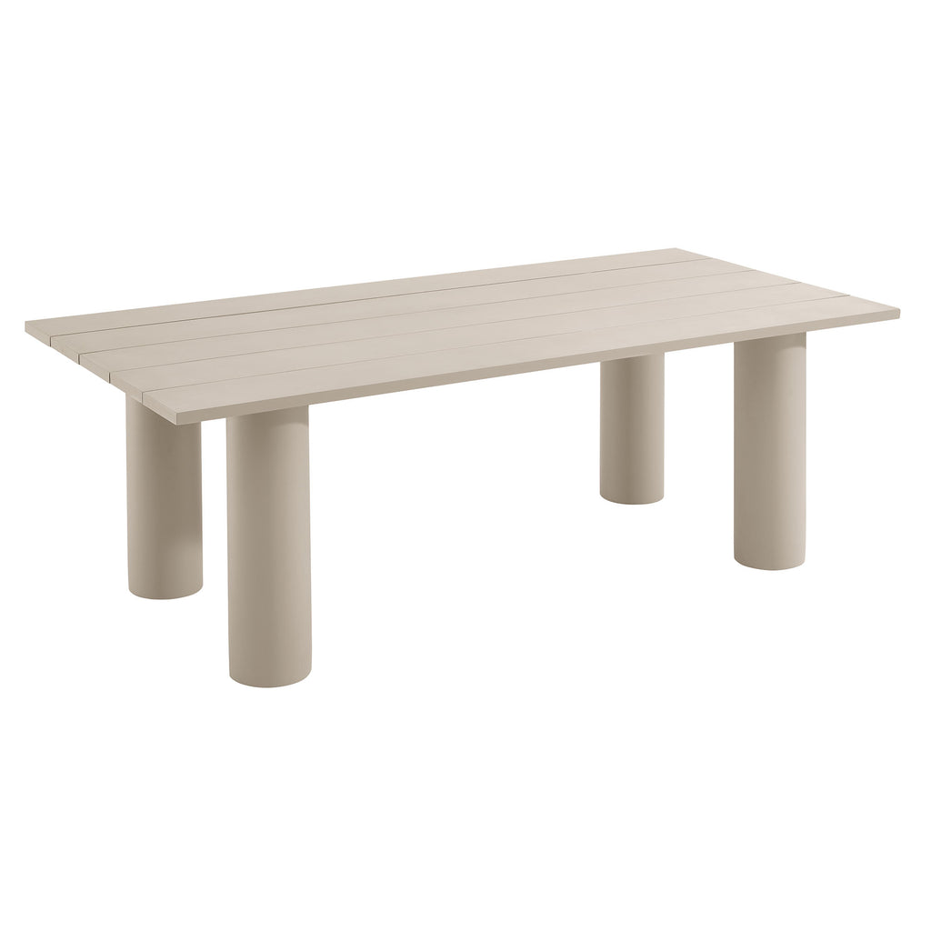 Naveen Outdoor 87 Inch Rectangular Aluminum Dining Table