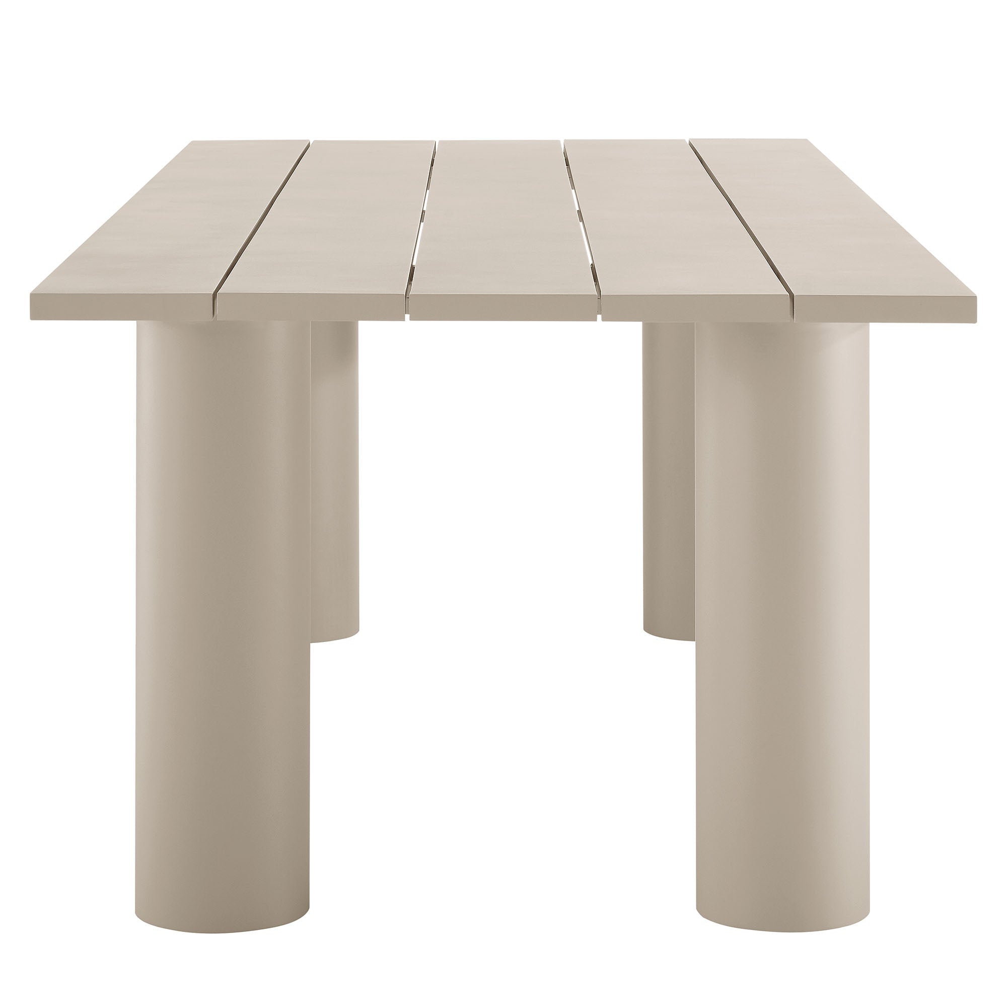 Naveen Outdoor 87 Inch Rectangular Aluminum Dining Table