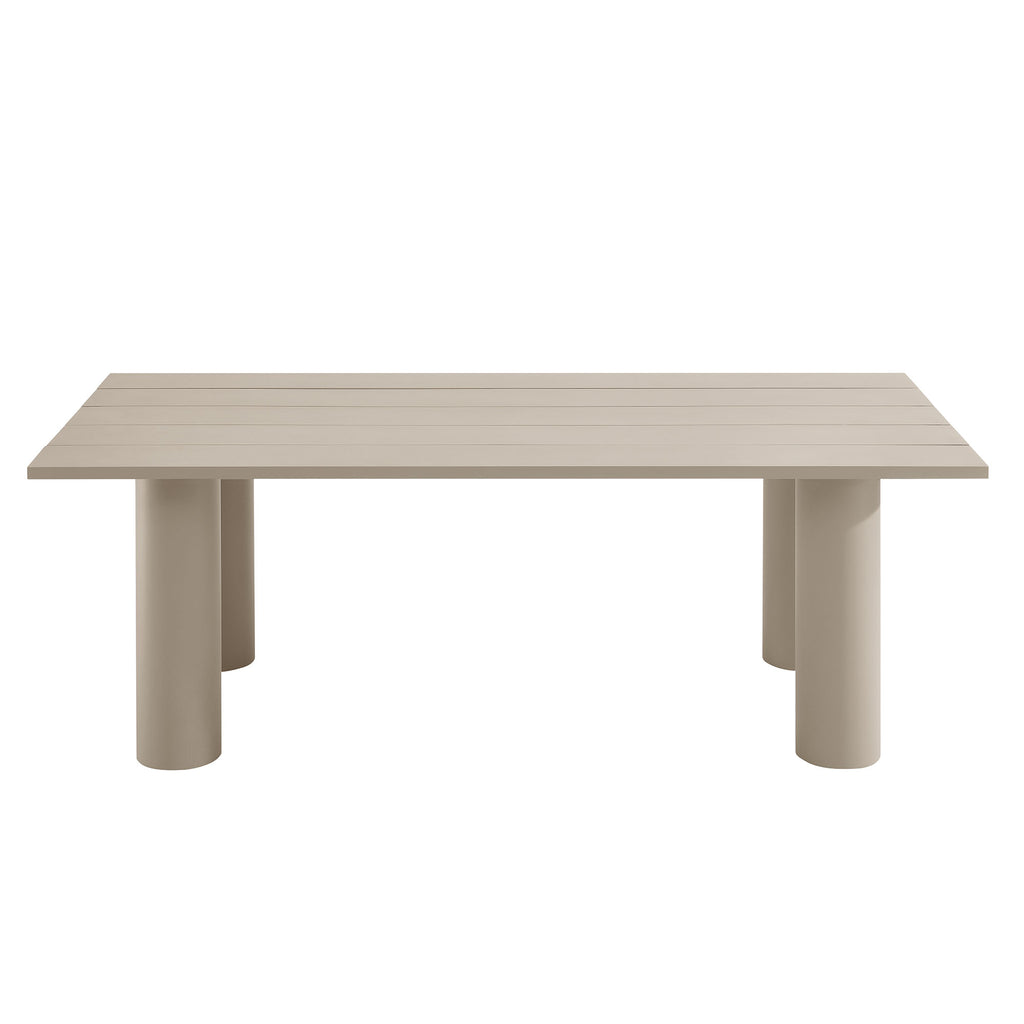 Naveen Outdoor 87 Inch Rectangular Aluminum Dining Table