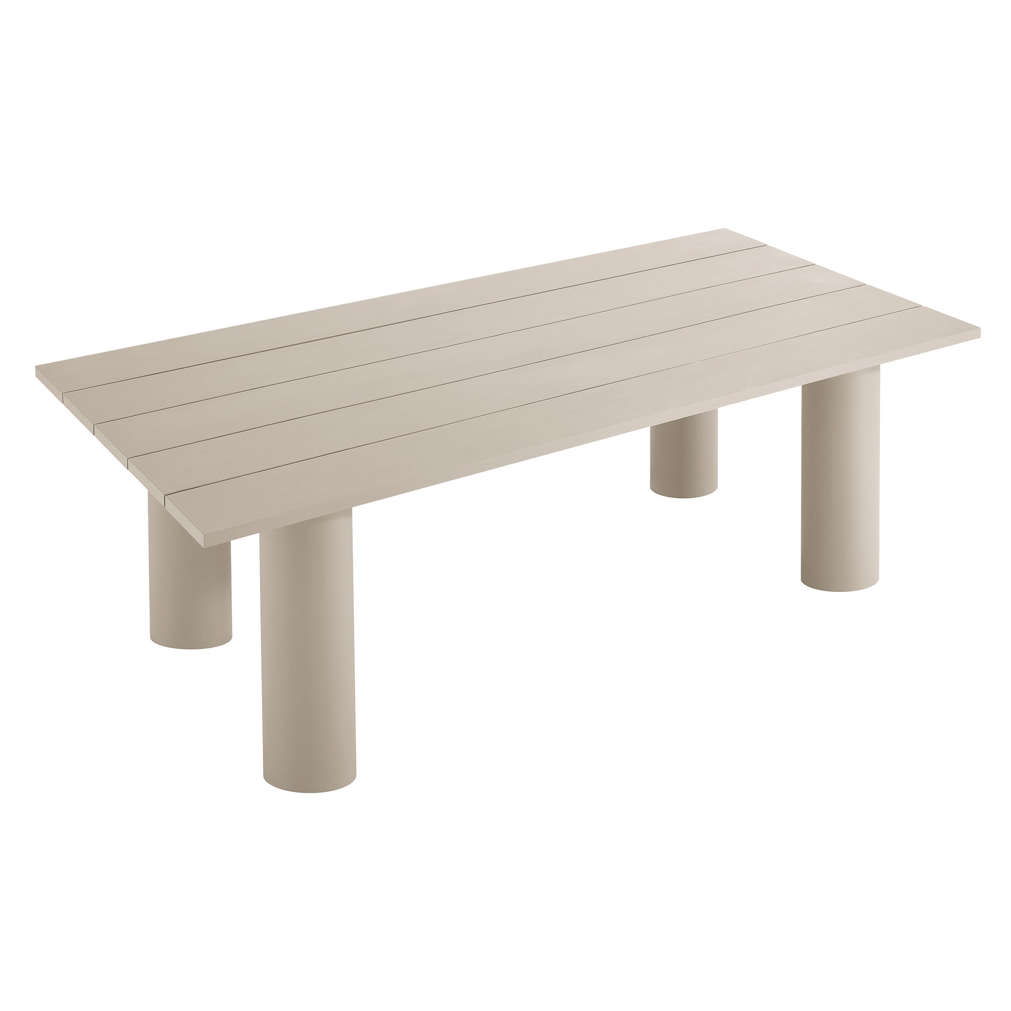 Naveen Outdoor 87 Inch Rectangular Aluminum Dining Table