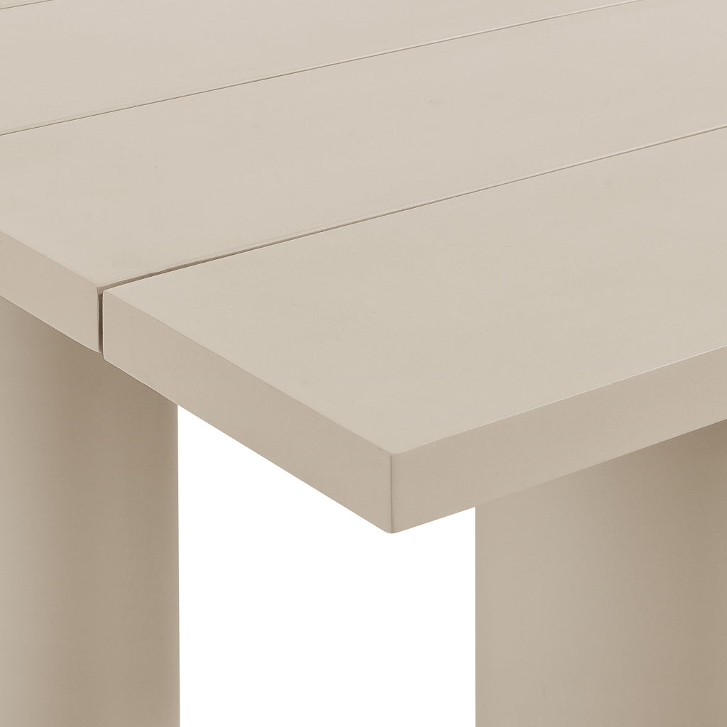 Naveen Outdoor 87 Inch Rectangular Aluminum Dining Table