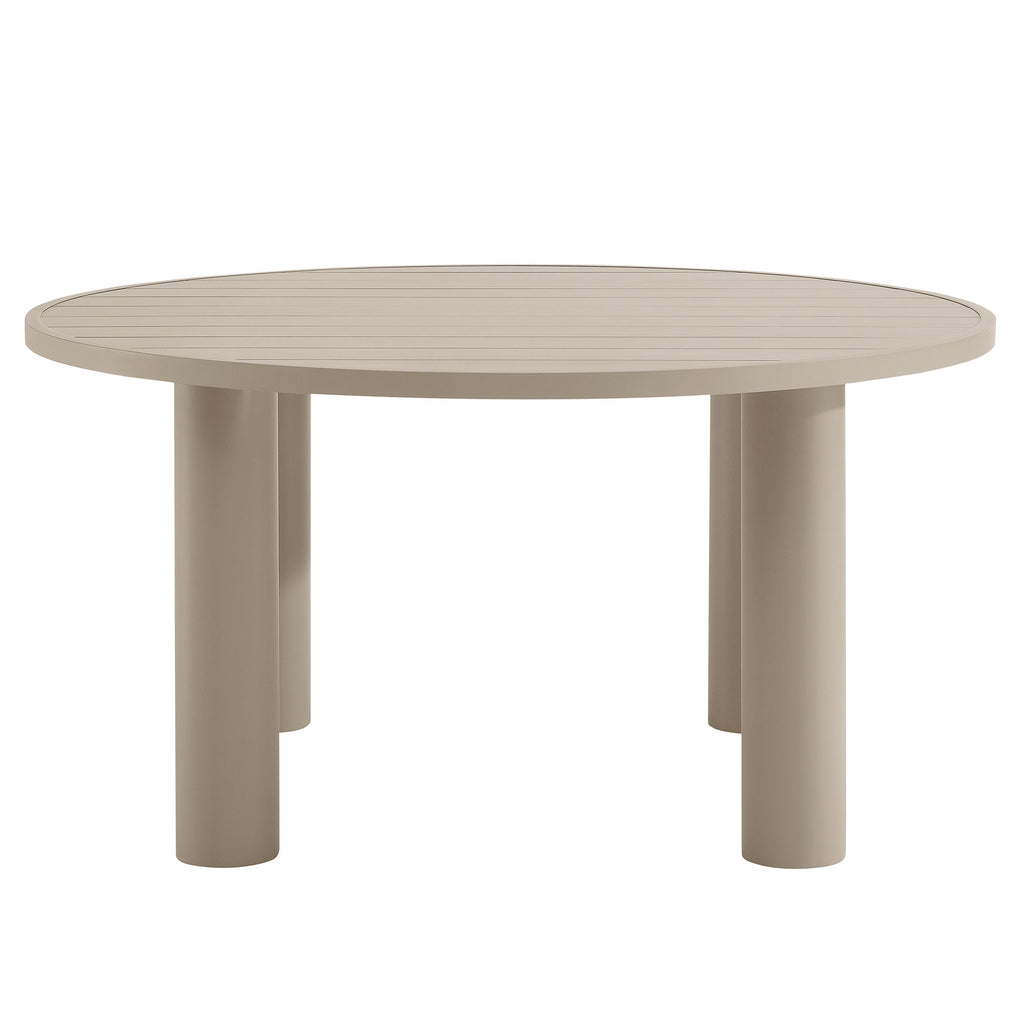 Naveen Outdoor 60 Inch Round Aluminum Dining Table