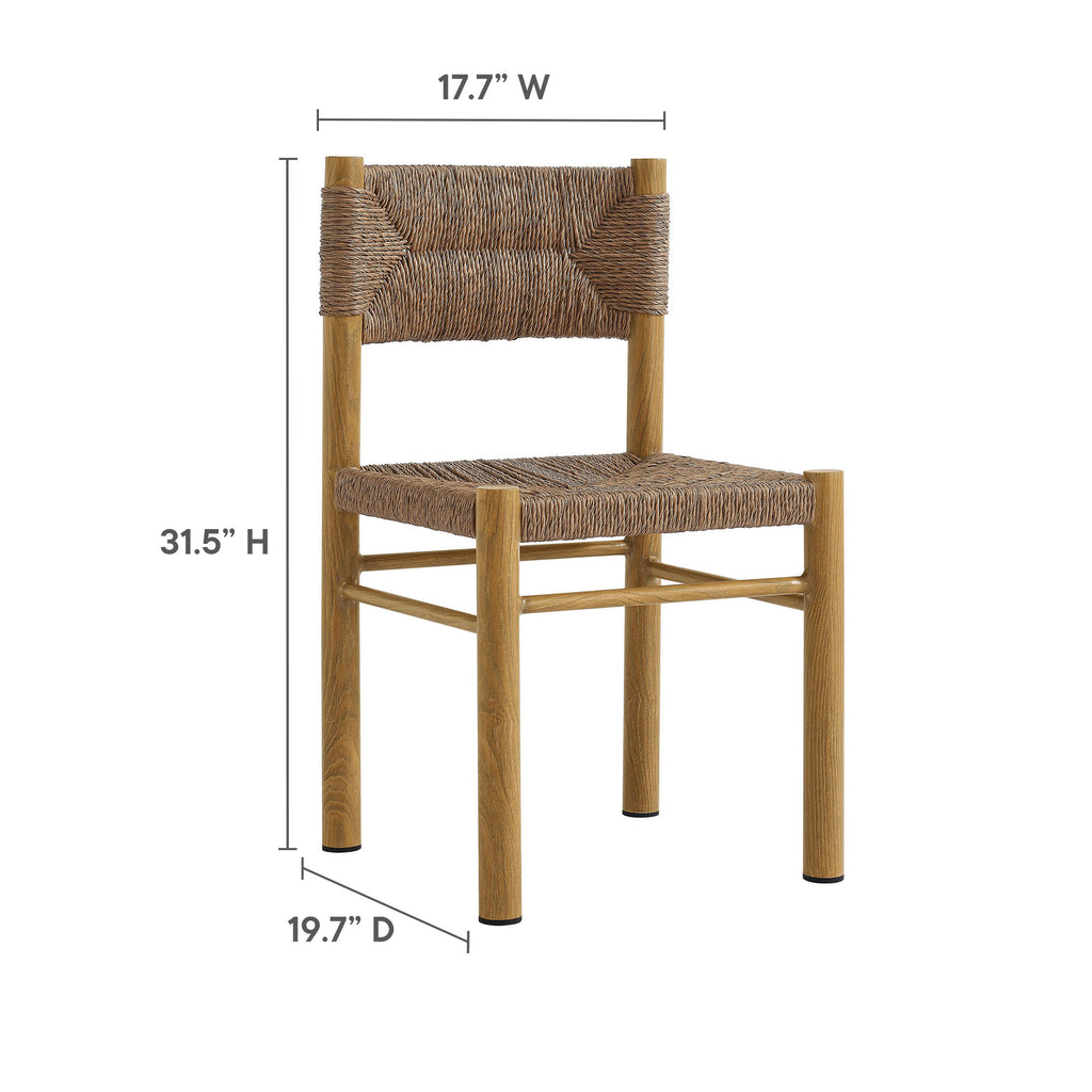 Cortland Rattan and Aluminum Dining Chairs Set of 2