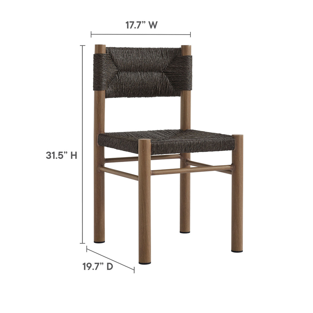 Cortland Rattan and Aluminum Dining Chairs Set of 2