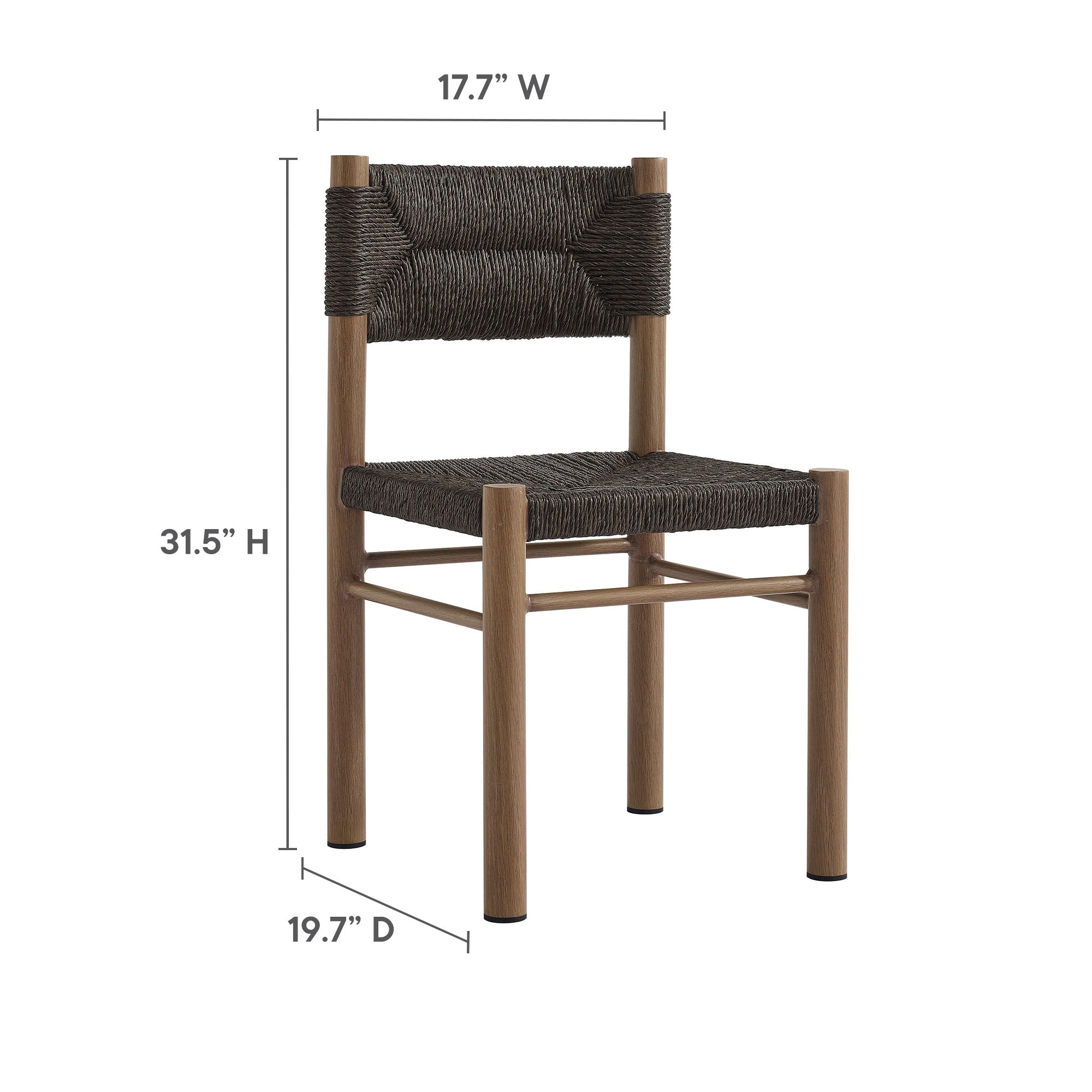 Cortland Rattan and Aluminum Dining Chairs Set of 2