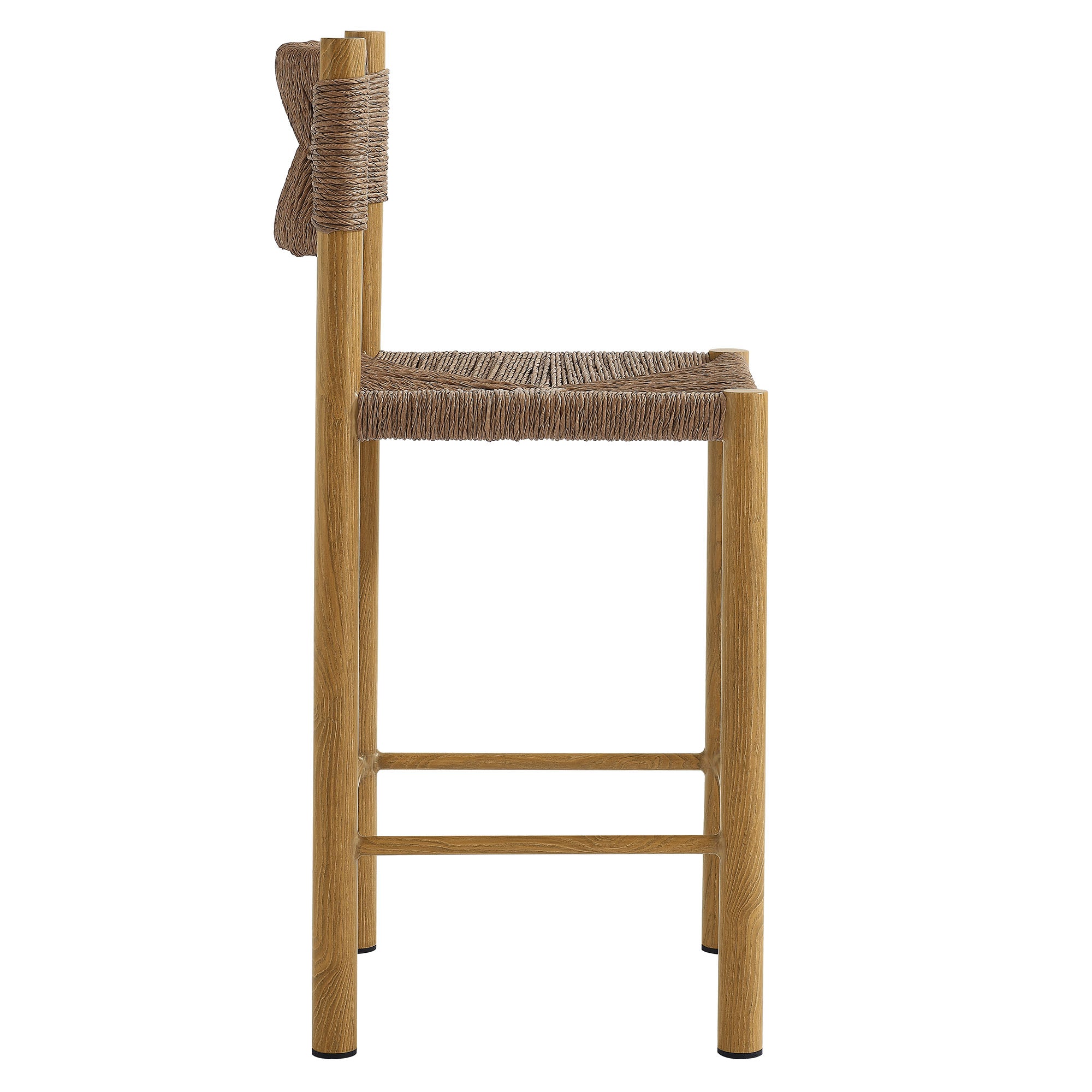 Cortland Outdoor Rattan and Aluminum Counter Stools Set of 2