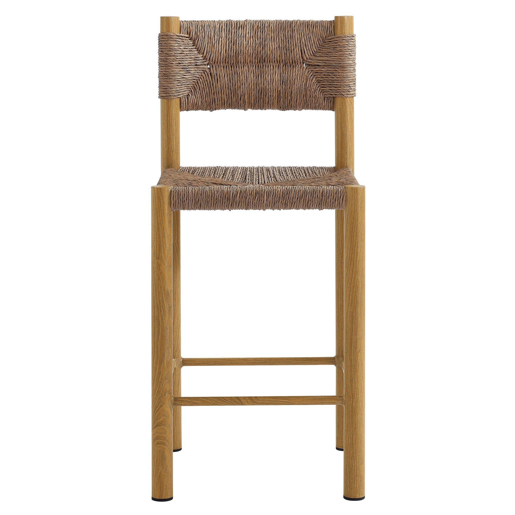 Cortland Outdoor Rattan and Aluminum Counter Stools Set of 2