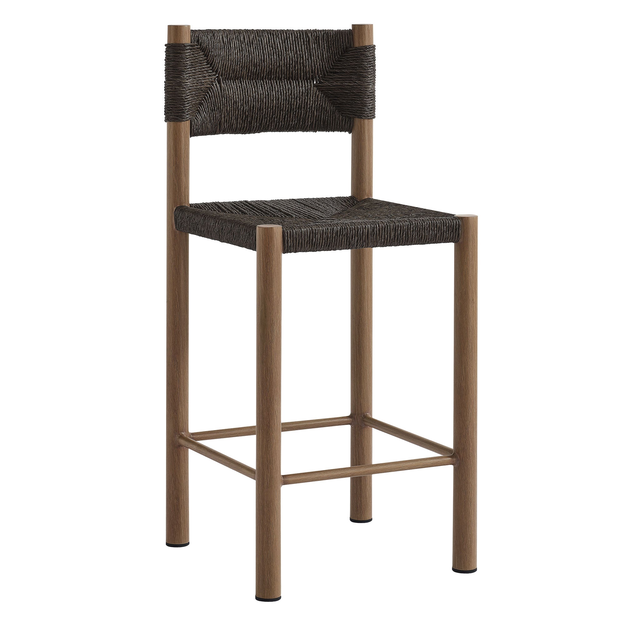 Cortland Outdoor Rattan and Aluminum Counter Stools Set of 2
