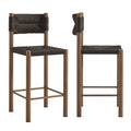 Cortland Outdoor Rattan and Aluminum Counter Stools Set of 2