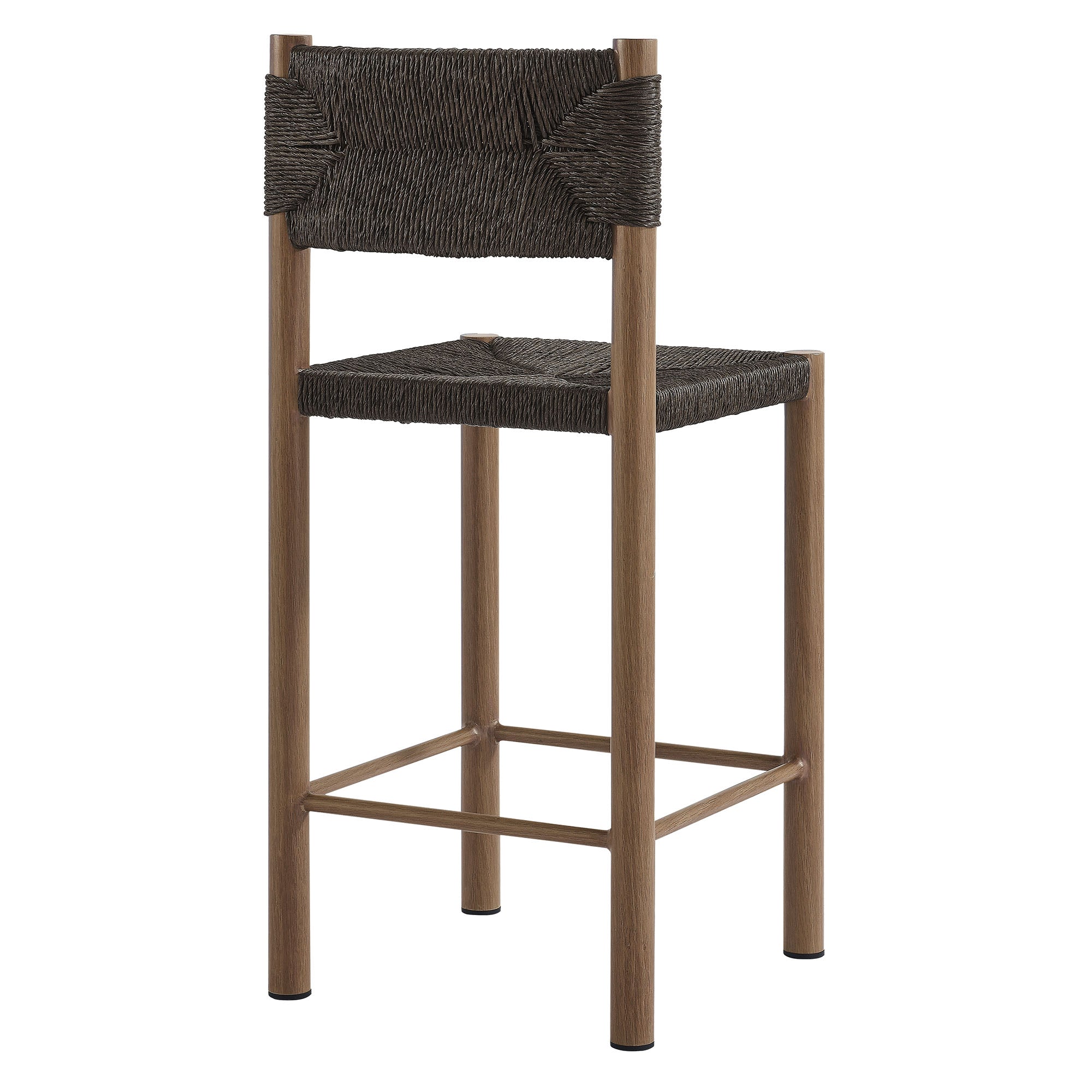 Cortland Outdoor Rattan and Aluminum Counter Stools Set of 2