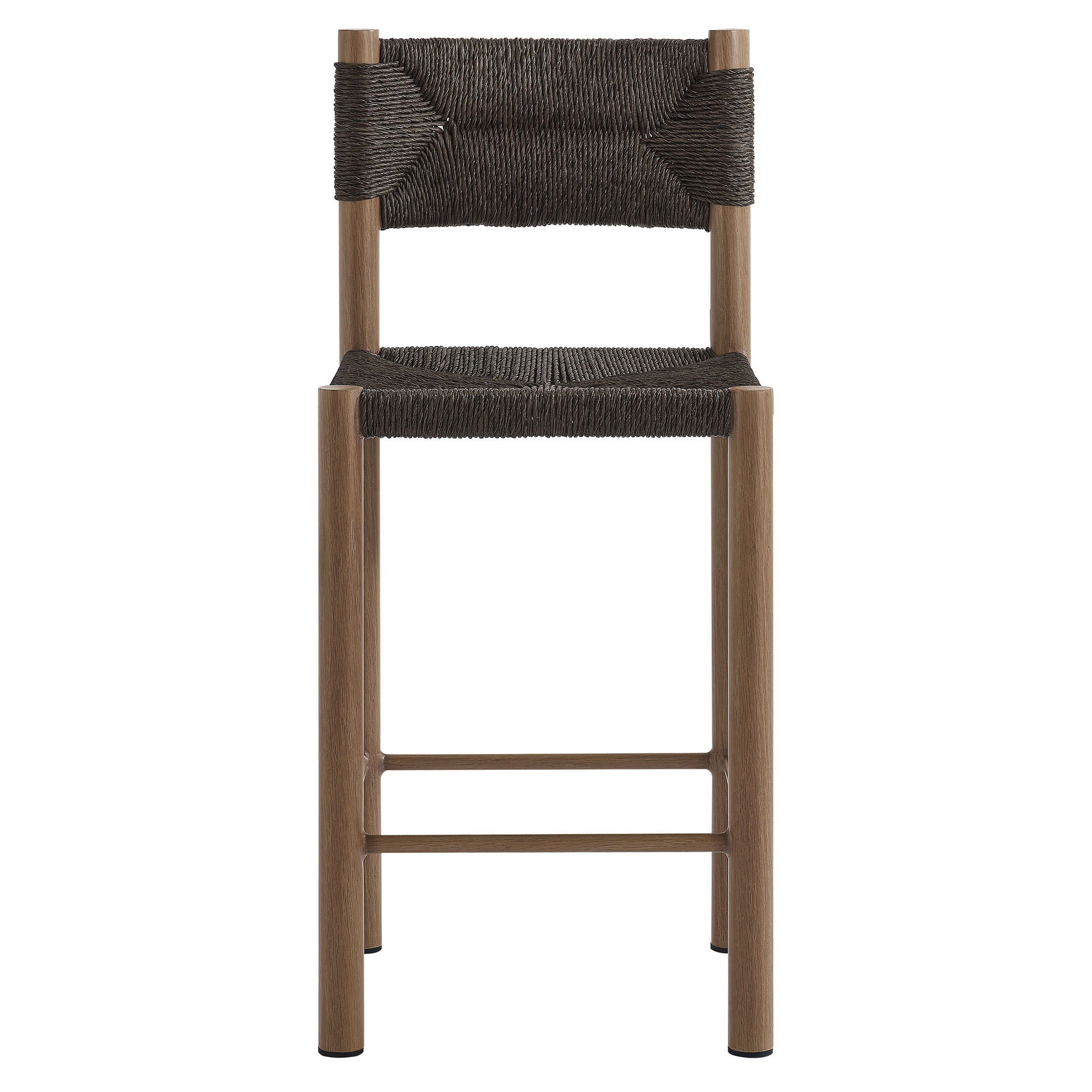 Cortland Outdoor Rattan and Aluminum Counter Stools Set of 2