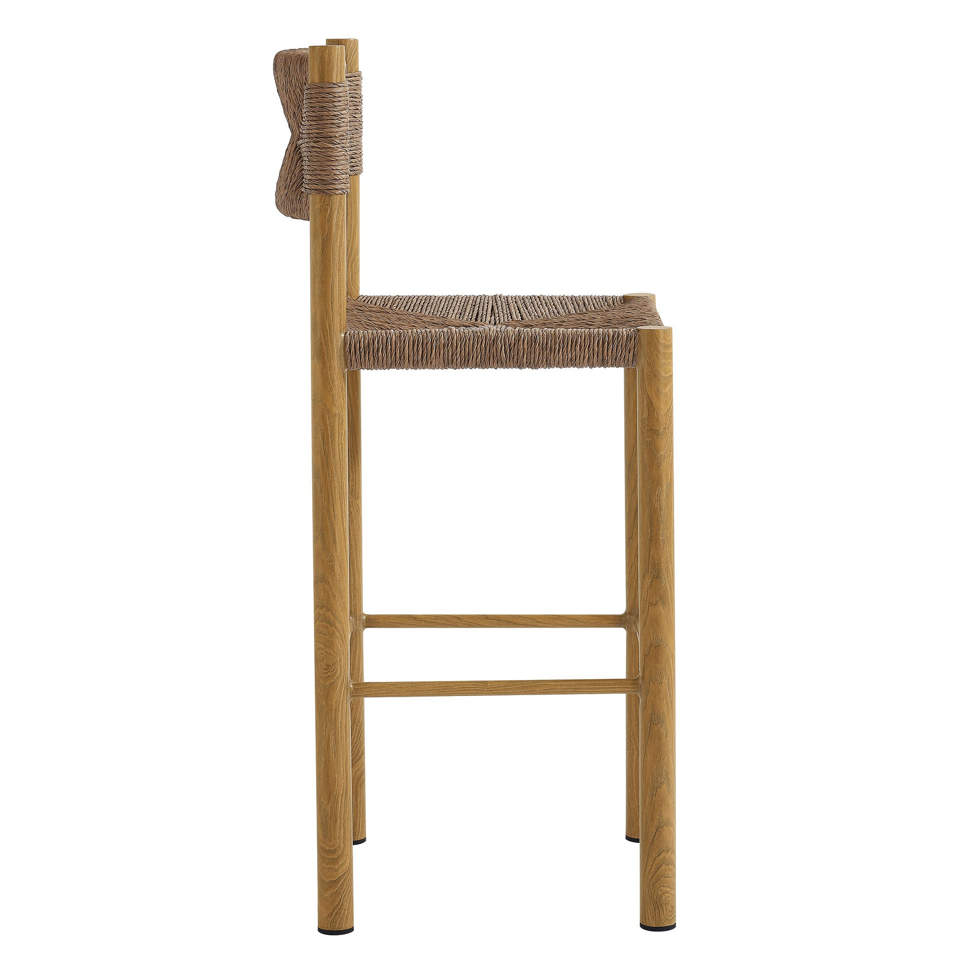 Cortland Outdoor Rattan and Aluminum Bar Stools Set of 2