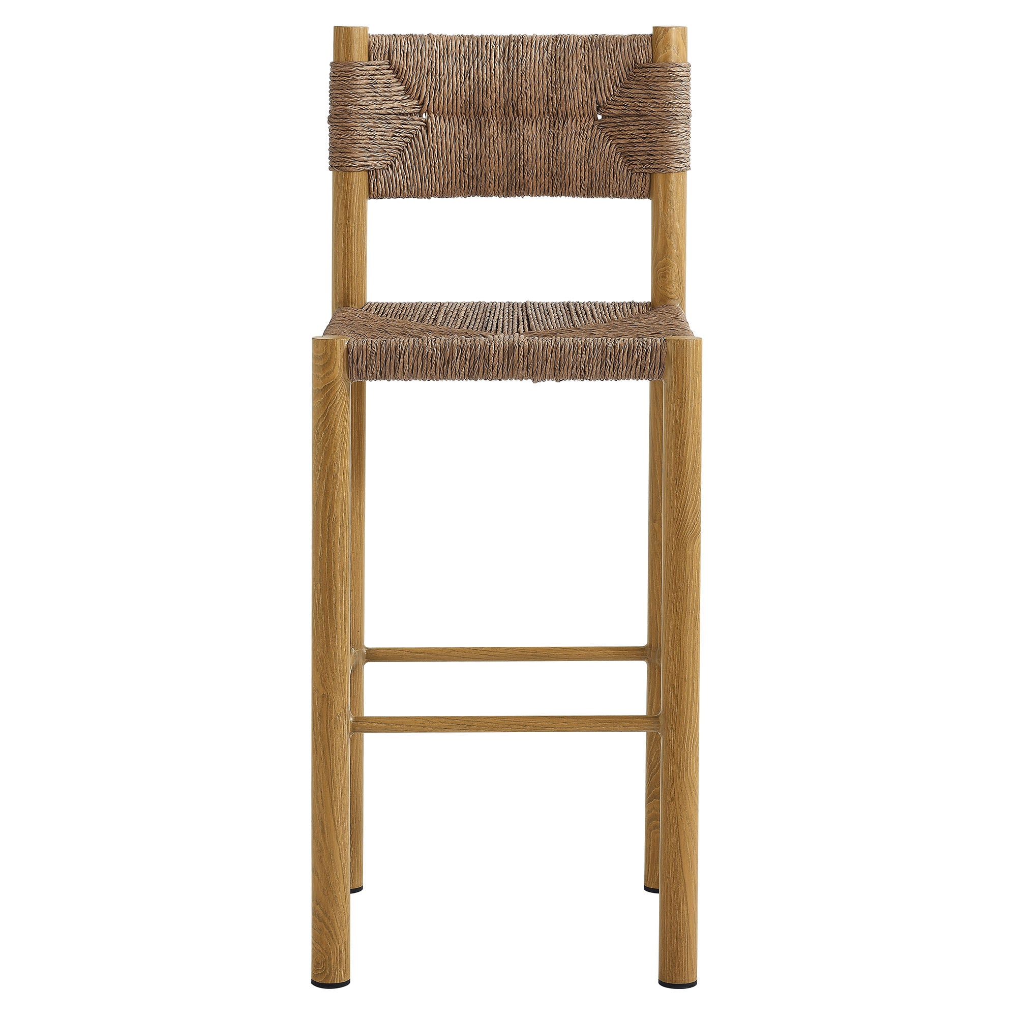 Cortland Outdoor Rattan and Aluminum Bar Stools Set of 2
