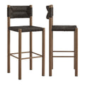 Cortland Outdoor Rattan and Aluminum Bar Stools Set of 2