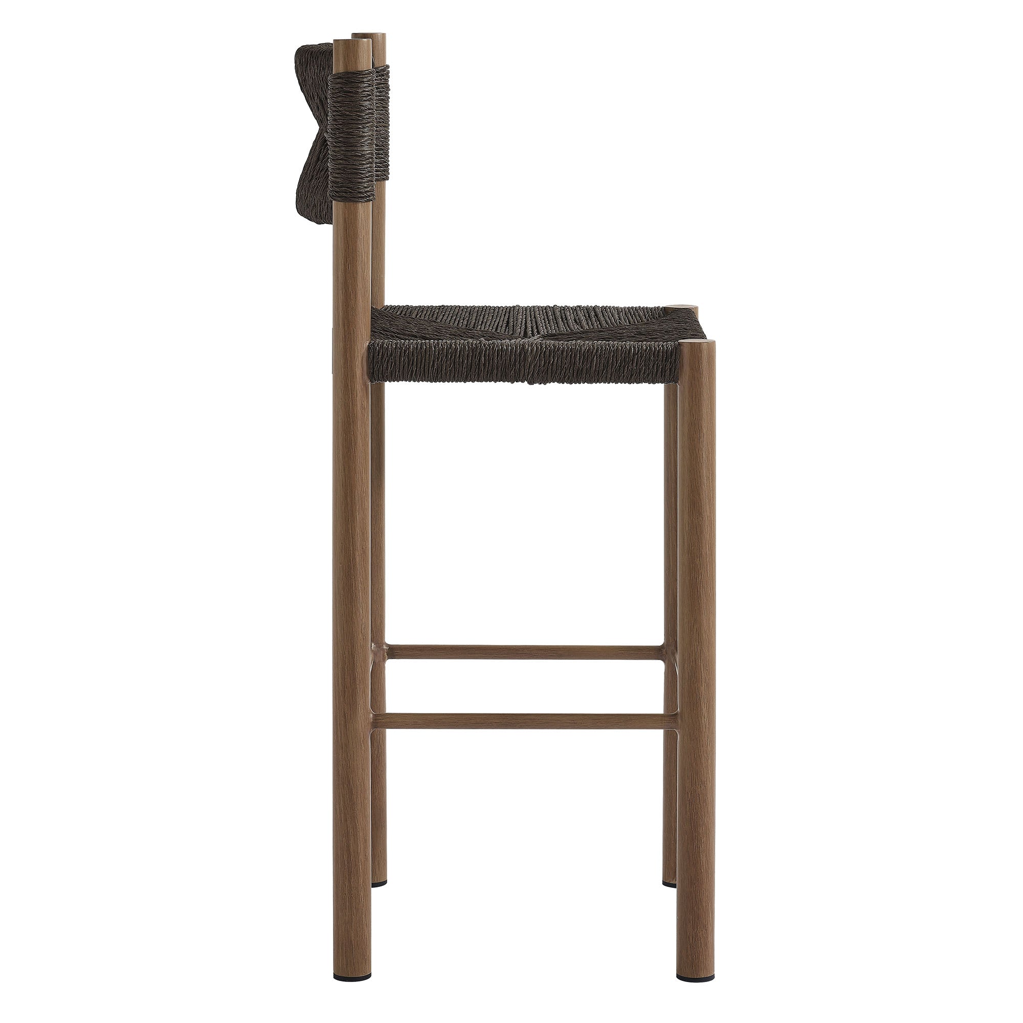 Cortland Outdoor Rattan and Aluminum Bar Stools Set of 2