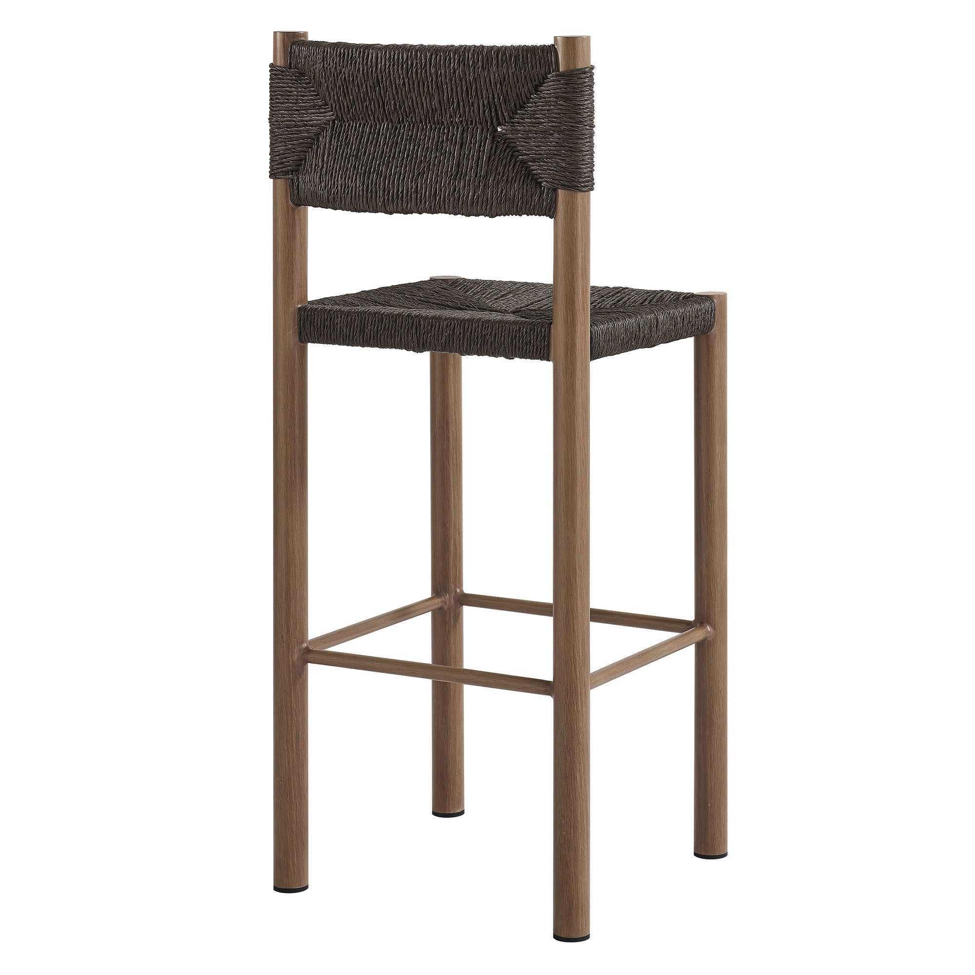 Cortland Outdoor Rattan and Aluminum Bar Stools Set of 2