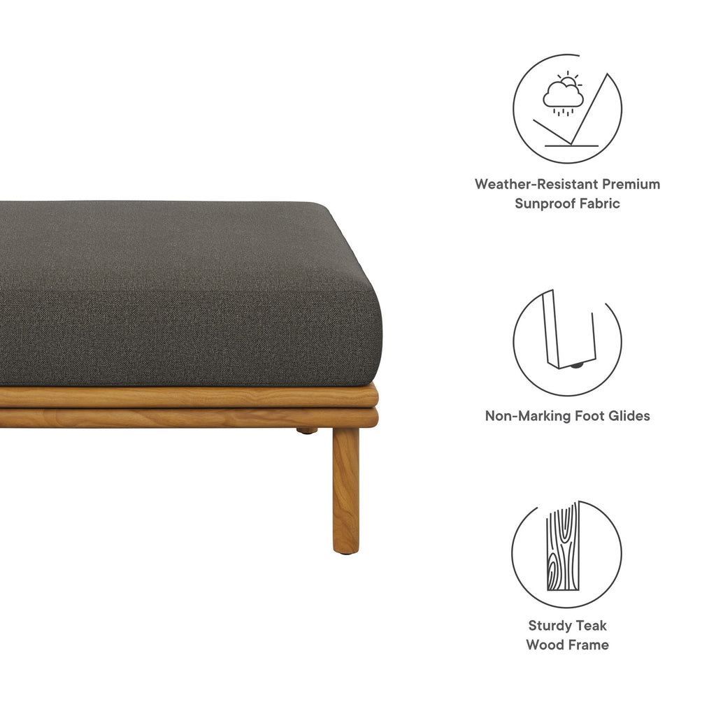 Henry Outdoor Teak Ottoman