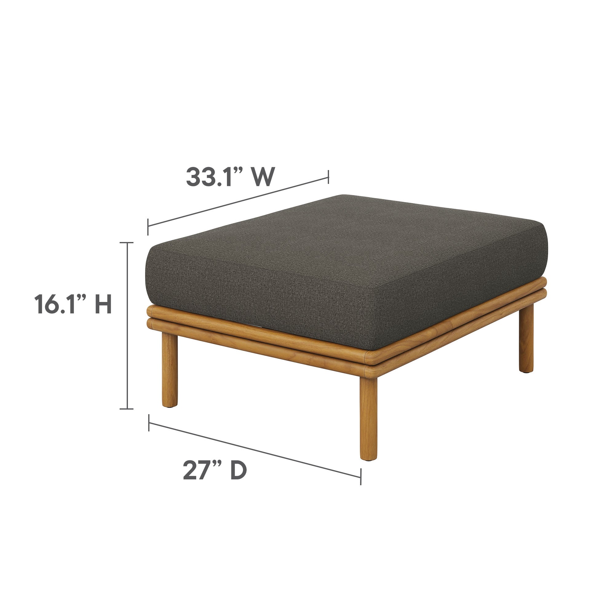 Henry Outdoor Teak Ottoman