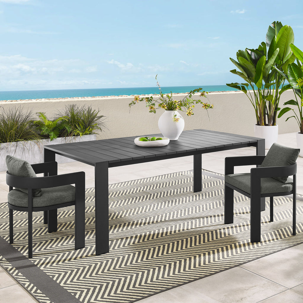 Tulsa Rectangular Outdoor Aluminum Dining Table
