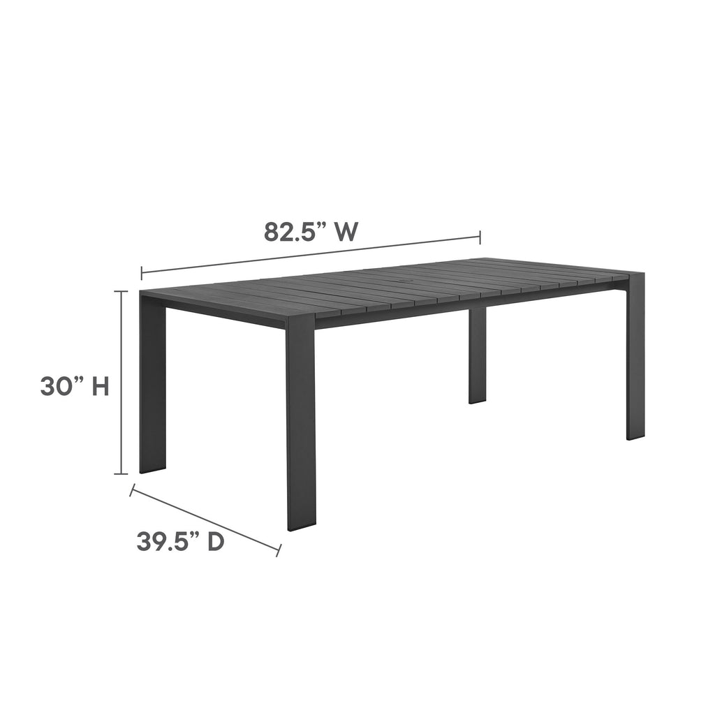 Tulsa Rectangular Outdoor Aluminum Dining Table