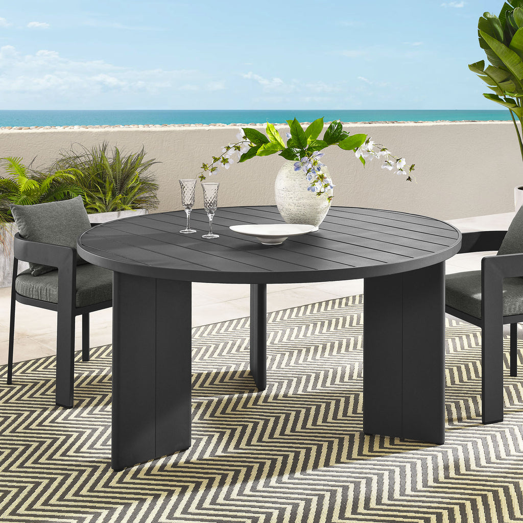 Tulsa Round Outdoor Aluminum Dining Table