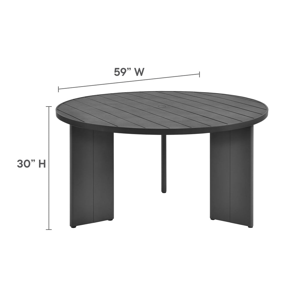 Tulsa Round Outdoor Aluminum Dining Table