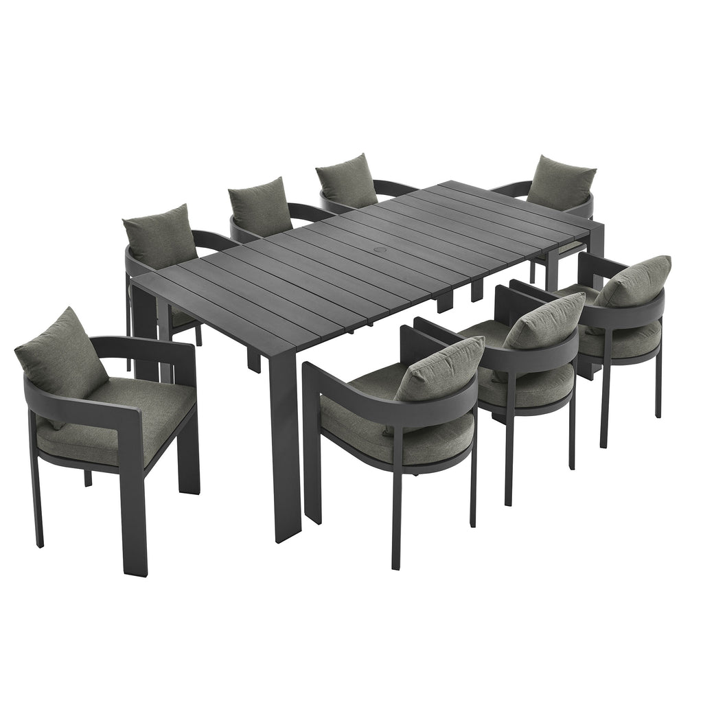 Tulsa 9 Piece Aluminum Dining Set