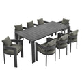 Tulsa 9 Piece Aluminum Dining Set