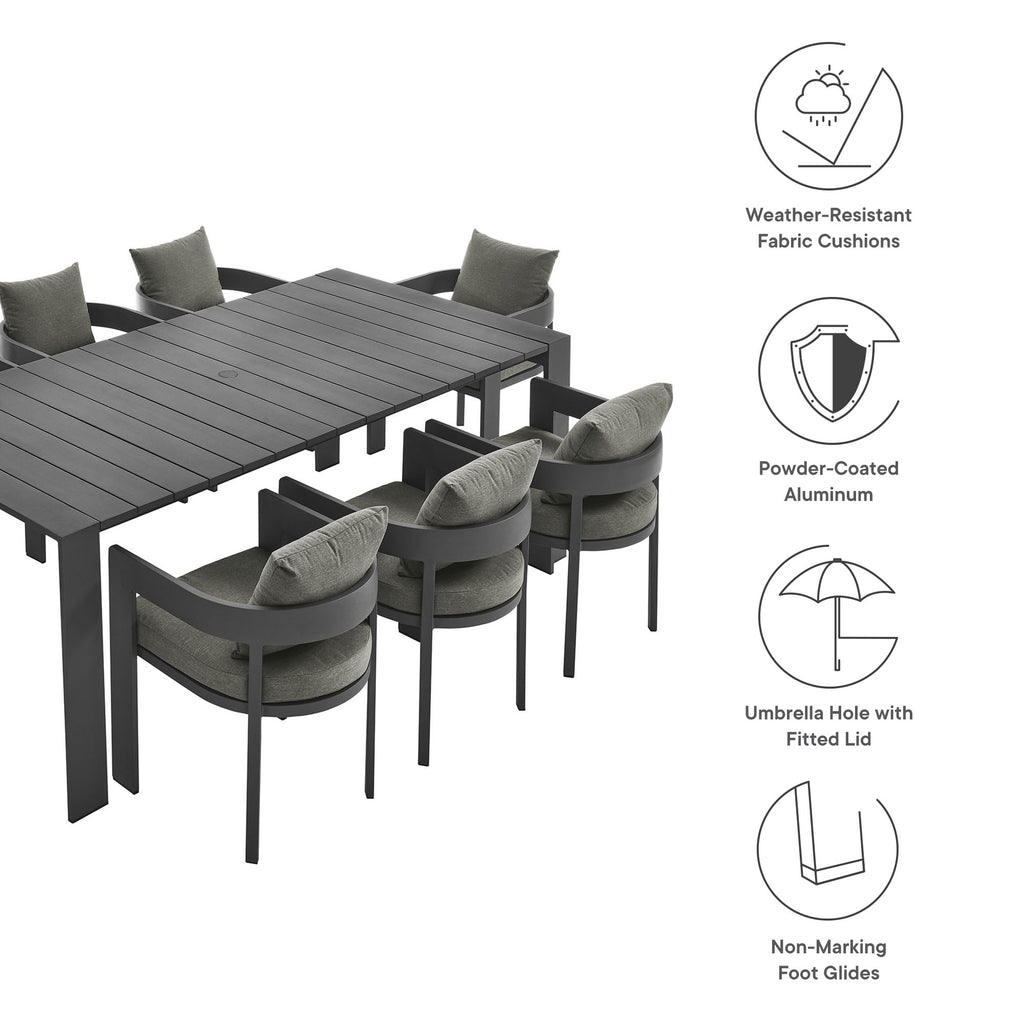 Tulsa 9 Piece Aluminum Dining Set