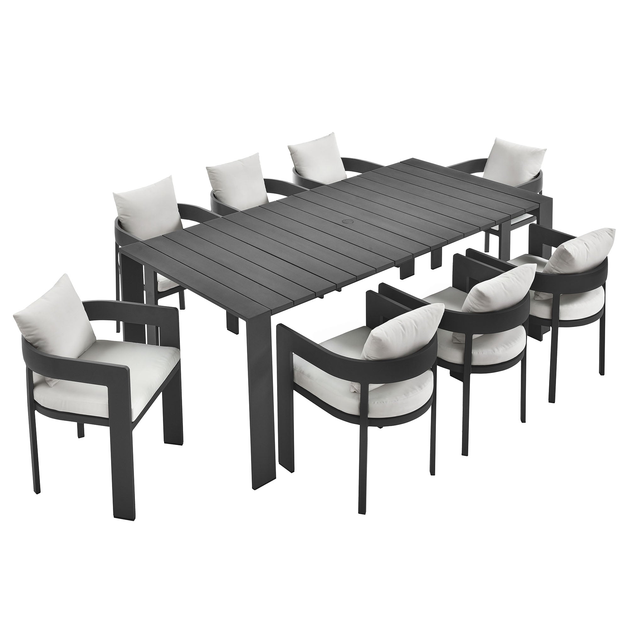 Tulsa 9 Piece Aluminum Dining Set