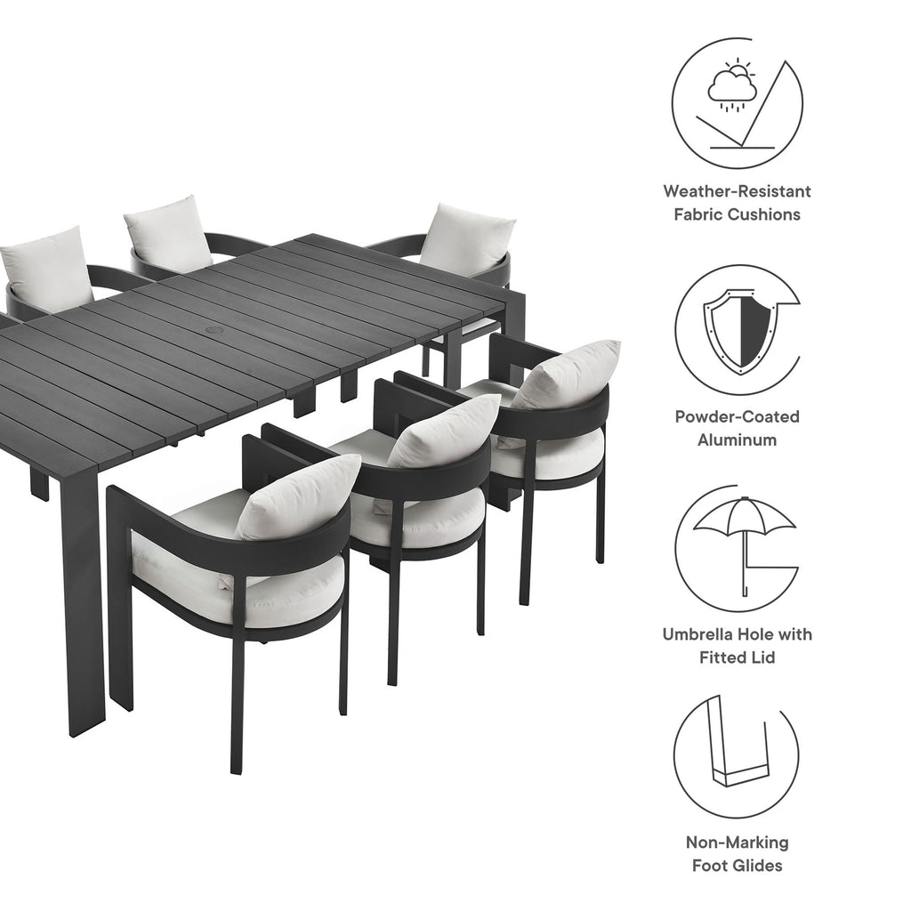 Tulsa 9 Piece Aluminum Dining Set