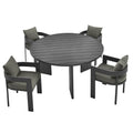 Tulsa 5 Piece Aluminum Dining Set