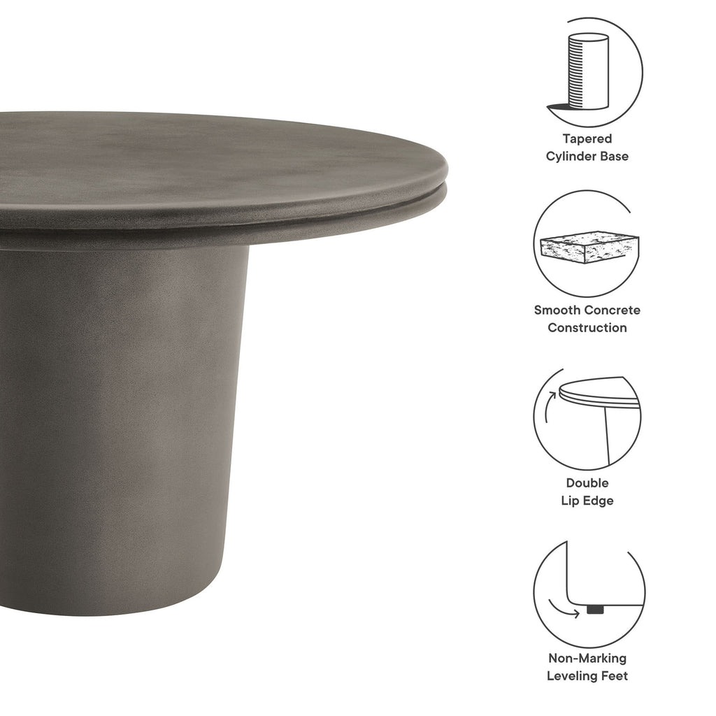 Bryson 48 Inch Outdoor Concrete Round Dining Table