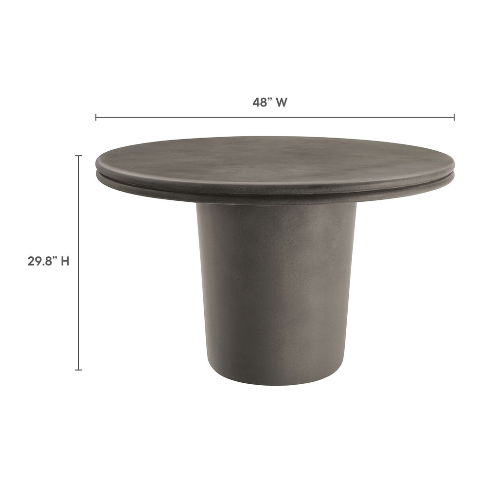 Bryson 48 Inch Outdoor Concrete Round Dining Table