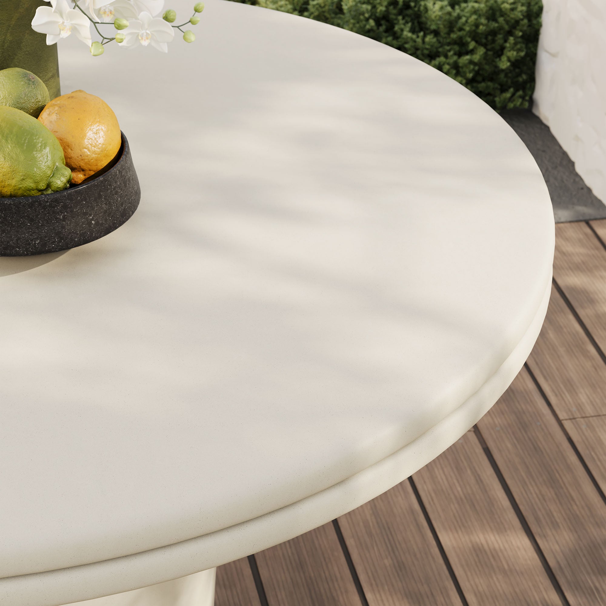 Bryson 48 Inch Outdoor Concrete Round Dining Table