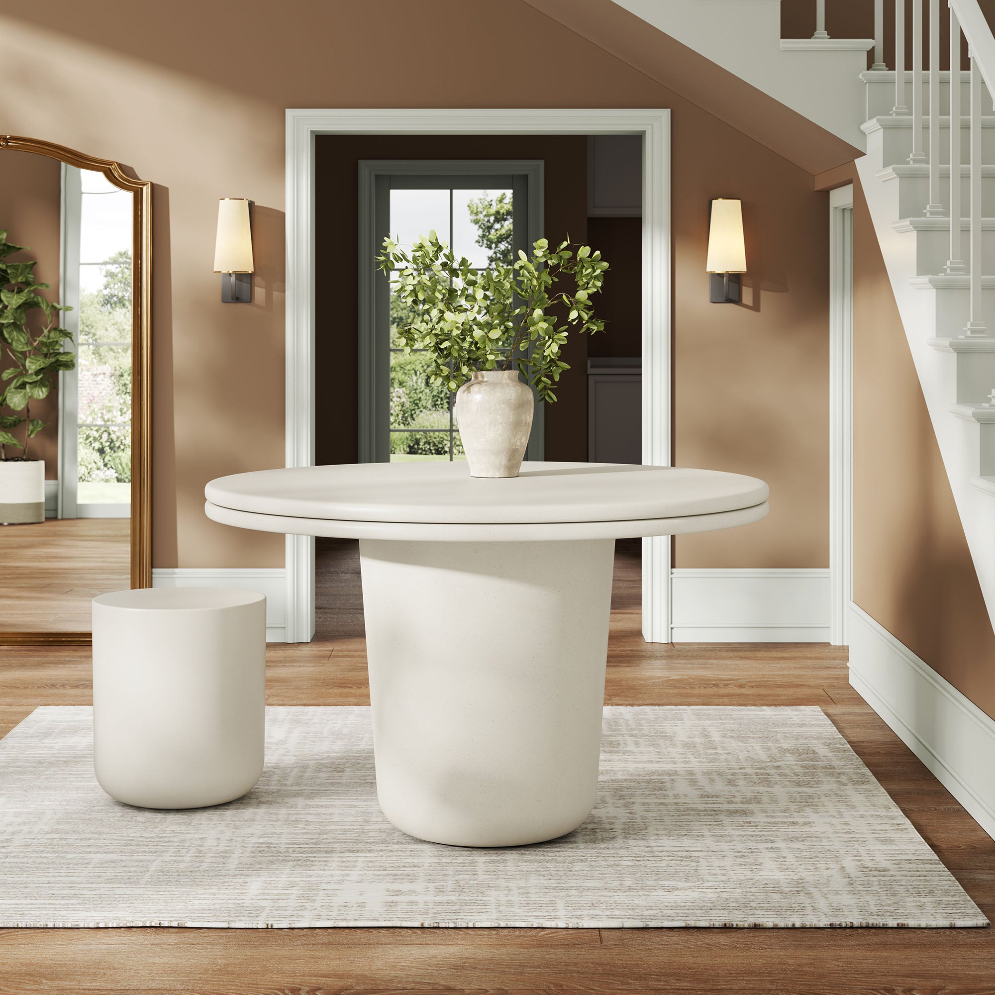 Bryson 48 Inch Outdoor Concrete Round Dining Table