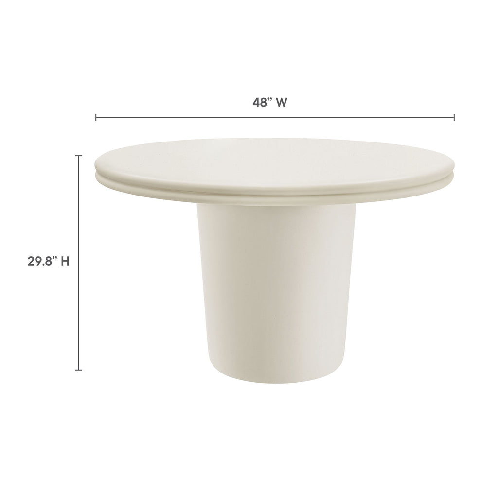 Bryson 48 Inch Outdoor Concrete Round Dining Table