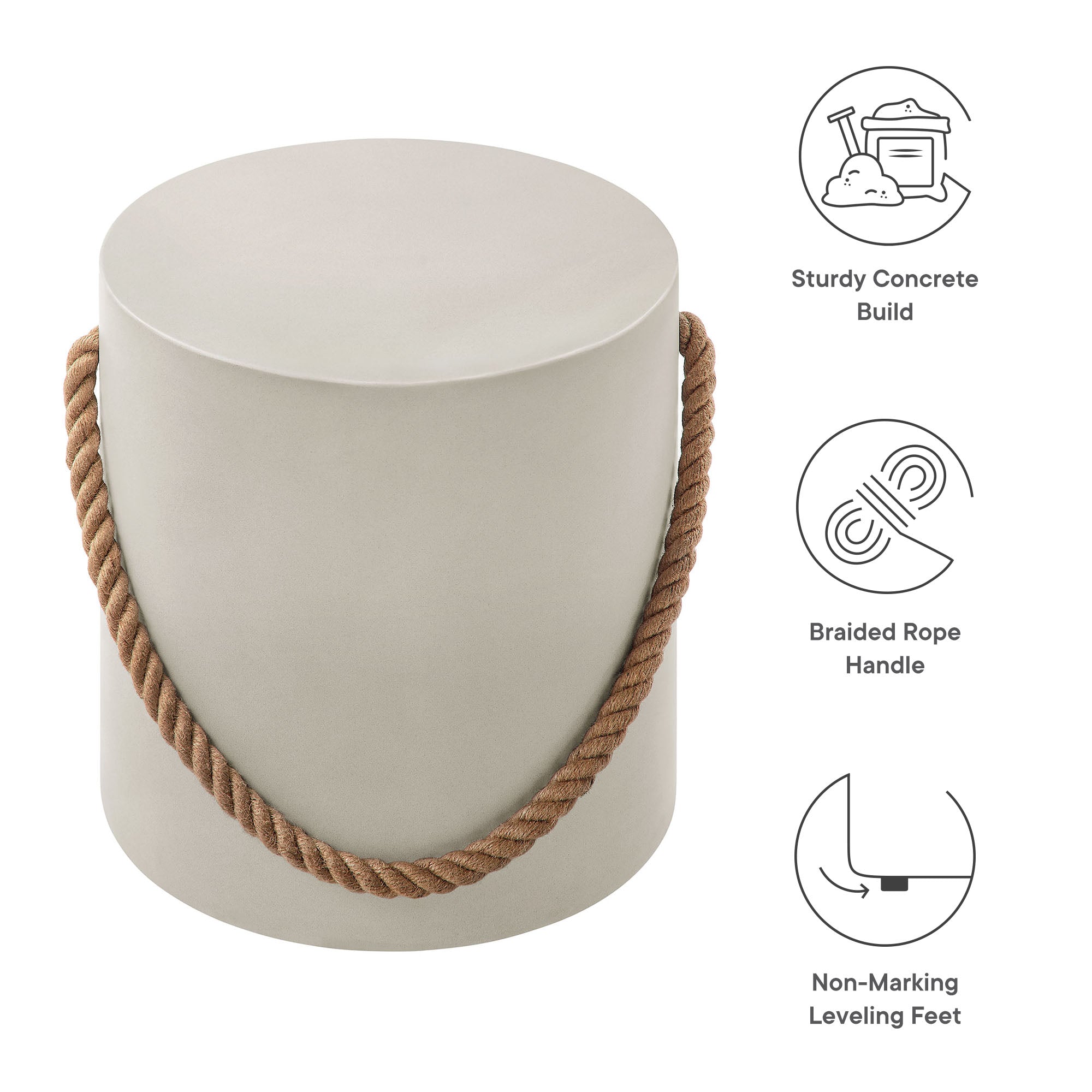 Isabella Outdoor Concrete Side Table