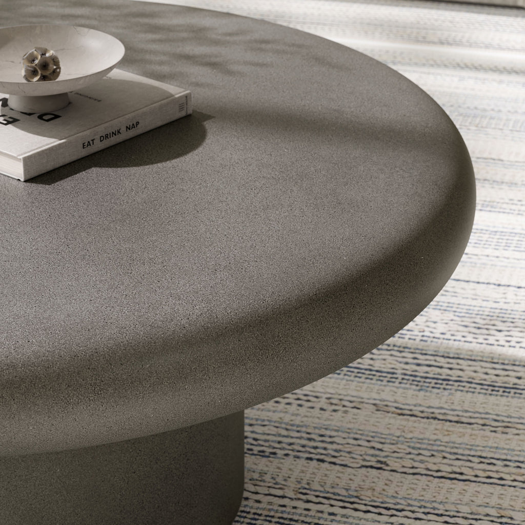 Ergos Outdoor Concrete Round Coffee Table