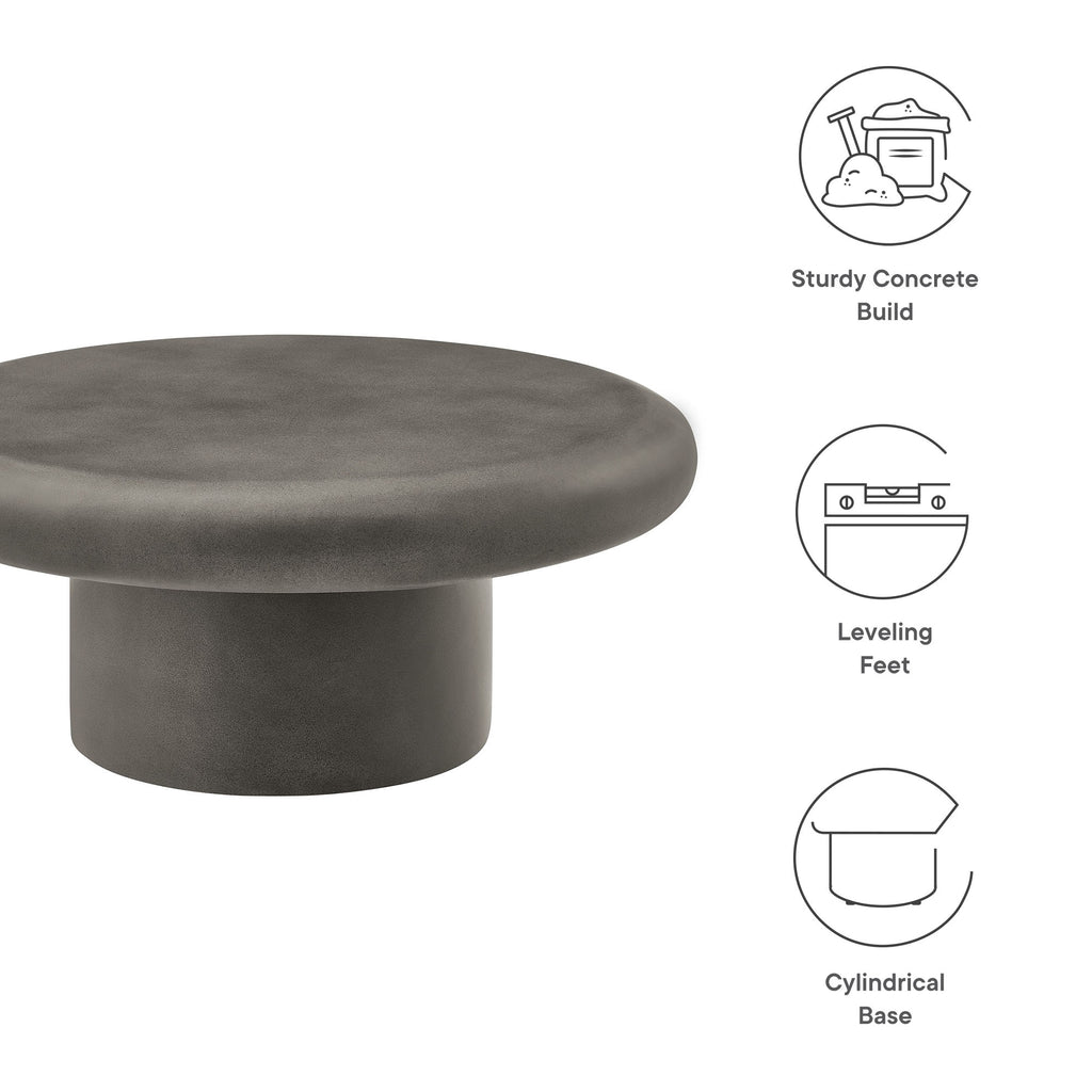 Ergos Outdoor Concrete Round Coffee Table