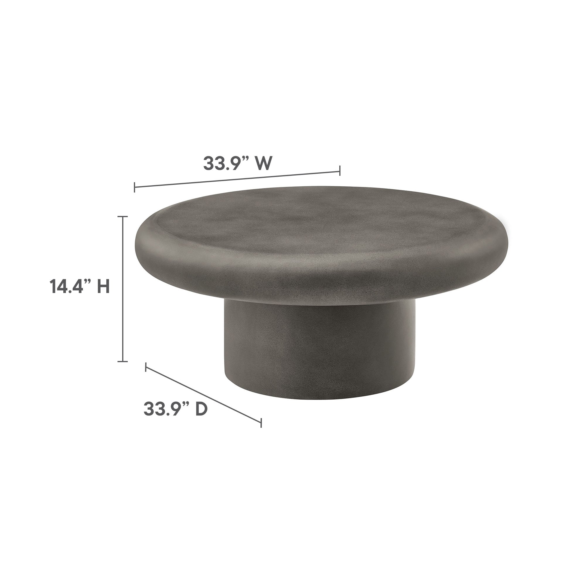 Ergos Outdoor Concrete Round Coffee Table