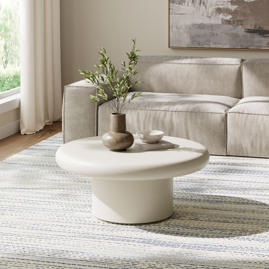Ergos Outdoor Concrete Round Coffee Table